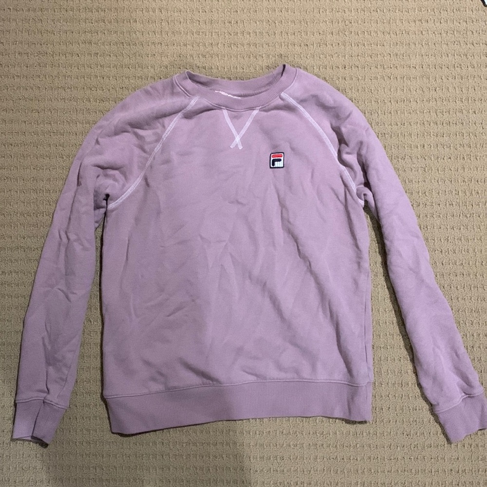 Fila purple pull over sweater, size s